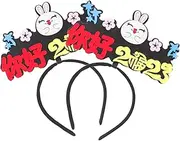 Rabbit Year Headband Set 2023 Year Hair Accessories Party Headdress for Boys and Girls Adults