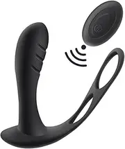 Semind Prostate Massager Anal Sex Toys, Wireless Remote Control Automatic Male Anal Vibrator with Cock Ring 10 kinds Strong Vibration Mode, Butt Plug Male Masturbators Adult Toys for Mens Sex Pleasure