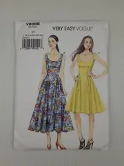 Vogue Sewing Pattern 8996 V8996 Misses Lined Dress Pattern Size 16-24 NEW