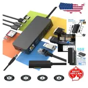 Compact HDMI Docking Station for Surface: 72W Power, 11 Ports & Dual Displays