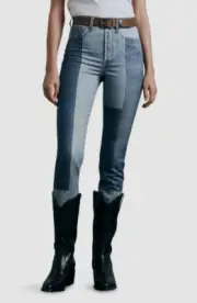$325 Rag & Bone Women's Blue Nina Miramar Stretch Cigarette Jeans Pants Size 25