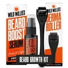 Beard Growth Kit - Premium Derma Roller & Beard Boost Serum - Microneedle Rol...