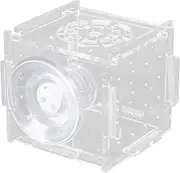 Fish Breeding Box, Aquarium Hatchery Transparent Fish Isolation Box with Feeding Hole for Shrimp(Single Grid Small Mini 6 * 6 * 6)