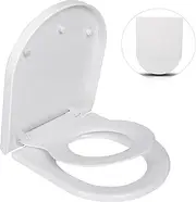D-Shape Toilet - Family Toilet with Child Seat, Soft Close, Quick Release Removable for Cleaning