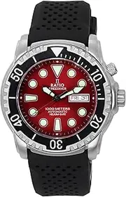 [RATIO] FreeDiver Helium-Safe Dive Watch Sapphire Crystal Automatic NH36 Movement Diver Watch 1000M Water Resistant Diving Watch for Men