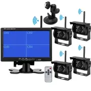 4xRV Wireless Reversing Backup Camera 7" Quad Split Monitor Caravan Truck Camper