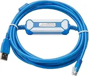 Programming Cable, Network Ethernet Cable,USB-KOYO for S*N/SM/SH/SR/DL/NK/SU Series PLC Programming Cable Data Download Line USB-RJ12(Gold Plated)