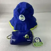 Floppy Tops Reversible Kids Children’s Compact Outdoor Sun Rain Hat Blue Green