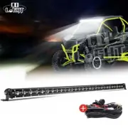 Slim 32" Led Light Bar Spot Pods Wiring Kit For Polaris RZR 800 900 XP 1000 Roof
