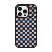 iPhone 16 Pro Impact Ring Stand Case MagSafe Compatible Checkered Butterflies