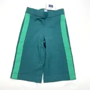 New Janie and Jack Baby Girl Wide Leg Pants Green Side Stripe 6 12 Months