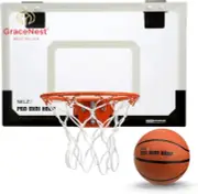 Pro Mini Basketball Hoop Indoor Wall-Mounted with Shatterproof Backboard