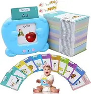 Talking Flash Cards for Toddlers, 510 Sight Words, Autism Speech Therapy Toys, Pocket Vocabulary Games for Kids Educational, Learning Montessori Toy for 2 3 4 5 Years Old Boy Girl Birthday Gifts(Blue)