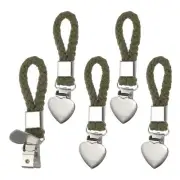 5 Pcs Tea Towel Clips, 1.2" Silver Hand Towel Clip Hooks, Green