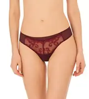 Natori Women Embellished Thong Vino/Velvet Size L
