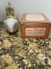 Vintage Avon White Milk Glass Royal Elephant Charisma CologneNew With Box