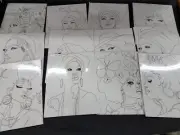 12 Set Pre Drawn Canvas for Painting Adults(Afro Queens) 8"x10"