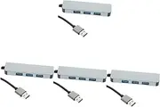 Gatuida 4pcs USB Hub Computers Laptops Laptop Hub USB a Extender Computer Laptop Computer Adapter Laptop Extender Hub for Laptop USB Port Hub Extension Cord Aluminum Alloy