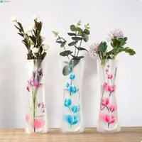 在飛比找蝦皮購物優惠-Needway PVC 折疊花瓶,可折疊可重複使用卡通花瓶,