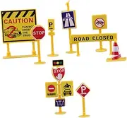 OFFIGAM 1 Set Miniature Traffic Barrier Interactive Roadblock Signs for Safe Material for Educational Play Strengthen Parent Bond Fun Traffic Knowledge Learning