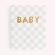 Baby Book - Blue Check by Fox & Fallow | the memo