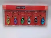 Mingle & Jingle Blown Glass Wine Charms Set Of 6 Different Color Christmas Bulbs