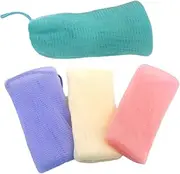 EXAOMBLE Rice Foaming Soap Bag Multi-use Mesh Soap Holder Lock for Travel Daily Bathing