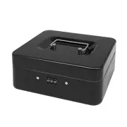 Steel Cash Box with Combination Lock, Metal Small Money Organizer with Remova...