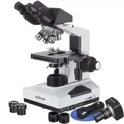 AmScope 40X-2000X Compound Binocular Microscope + 1.3 MP Digital Camera