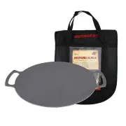 Griddle Pan 48cm Grill for BBQ, Camping, Gas, Open Fire with Cover Bag
