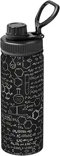 Abstract Science Chemistry Illustration 3D Camping Hiking Hydration Flask,Stainless Steel Outdoor Water Bottle,Double Walled Insulated