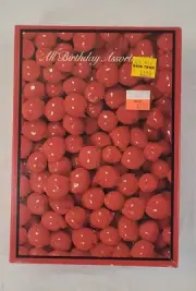 FANTUSY Assorted Birthday Card Set with Box Cherry Plum Peach Blueberry Vintage