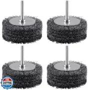 Rocaris 4 Pack Wire Brush for Drill Set,3 Inch Wire Wheel for Drill Attachmen
