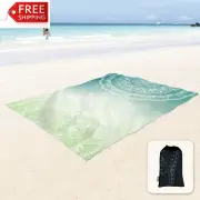 Sunlit Silky Soft 106"X81" Boho Sand Proof Beach Blanket Sand Proof Mat with Cor