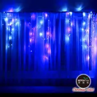 在飛比找PChome24h購物優惠-摩達客-LED燈100燈冰條燈聖誕燈情境裝飾燈-藍白光-附贈