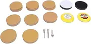 Sandpaper Sander for Drill Sanding Attachment, 3 Inch Premium Gold Sanding Discs, Polishing Kit Versatile for 40-800 Grit for Automotive Woodworking