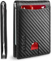 Slim Wallet for Men Genuine Leather RFID Blocking Bifold Minimalist Front Pocket