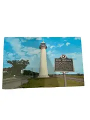 Biloxi, Mississippi Historic Lighthouse - Vintage Postcard - Unposted