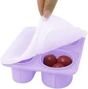 Tktouci Divided Snack Trays | Divider Portable Snack Box - Silicone 3 Compartments Reusable 420Ml Container for Camping Picnic Fruits Candy Party Nut Entertaining Travel Kids
