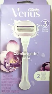 Gillette Venus Comfortglide Freesia Razor Handle+ 2Cartridge (3Blades) Gel Bars