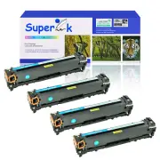 4PK CE321A 128A Cyan Toner Cartridge For HP Color Laserjet Pro CM1415fnw CP1525