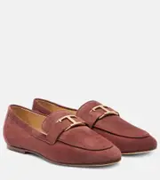 [Tod's] Tod's T Timeless suede loafers AU 9.5 red