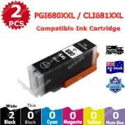 2X Compatible Ink PGI680XXL PGI680XL Black For Canon PIXMA TS8360 Printer