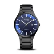 Bering Time - Solar - Mens Brushed Black Watch - 15239-727