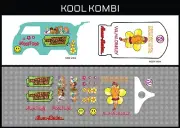 Hot Wheels (1/64), Kool Kombi "SD Velma" Waterslide, Printed White First, Decals