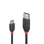 LINDY 林帝 BLACK USB 3.2 GEN 2 TYPE-C/公 TO TYPE-A/公 傳輸線 0.5M (36915)