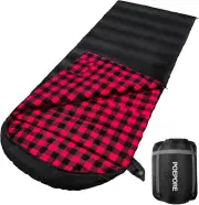 Flannel Sleeping Bag 0 Degree Cold Weather for Adults XXL Sleeping Bag 4 Season