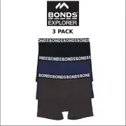 Bonds Mens Guyfront Mid Trunk Signature Fly Opening Seamfree Side 3 Pack MWKM3A