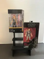 (NEW) Star Wars “The Black Series” Jar Jar Binks and General Leia Organa