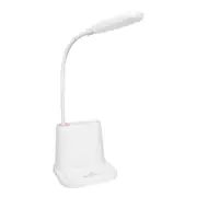 USB Rechargeable LED Desk Lamp Touch Dimming Adjustment Table Lamp - White Without Fan